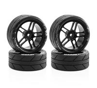 Neumáticos RC Compatible con Tamiya para TT01, para TT02, XV01 FW06 1/10 RC para Rally, Drift Y Carreras. Incluye 4 Neumáticos Y Bujes De Rueda.