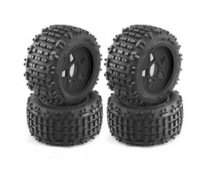 Neumáticos RC Compatible con TRAXXAS para Trineo para E-revo para ARRMA para Kraton para Outcast 4Pc 1/8 1/10 RC Coche Camión Neumático con Rueda Hexagonal