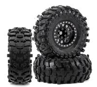 Neumáticos RC Compatible Con Traxxas Para TRX4 D90 Para Axial Para SCX10 II III Para MST 1/10 RC Crawler Car: Juego De Llantas Beadlock De 120 Mm (1,9") Con Neumáticos De Goma
