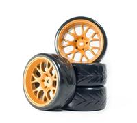 Neumáticos RC para Axial Scx10 Trx4 para Tamiya para HPI RC para Rally En Carretera Neumáticos para Coches 1/10 Drift Ruedas Buje 12 Mm Hex 4 Piezas(Yellow)