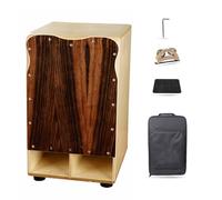NeuneL Cajon Bass Design Caja de madera maciza Tambor de mano opcional multicolor for principiantes y profesionales Incluye bolsa de almacenamiento original Cojín del asiento Llave de afinación y camp
