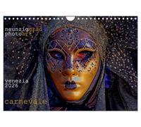 neunziggrad I photoart: venezia carnevale (Wandkalender 2026 DIN A4 quer), CALVENDO Monatskalender: Der Carnevale zeigt traumhafte Masken.