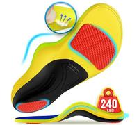 NEUPU Plantillas para fascitis plantar de más de 240 libras para hombres y mujeres, 100% espuma viscoelástica, cómodas y resistentes con soporte de arco alto para aliviar el dolor y absorber Go