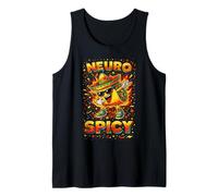 Neuro Picante Taco Divertido Neurodivergente TDAH Autismo Humor Camiseta sin Mangas