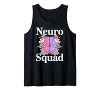 Neuro Squad Neurología Cerebro Floral Neurología Equipo de Enfermeras Camiseta sin Mangas