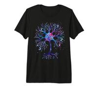 Neurobiología Neurona Acuarela Celular Ciencia del Cerebro Camiseta Premium