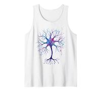 Neurobiología Neurona Acuarela Celular Ciencia del Cerebro Camiseta sin Mangas