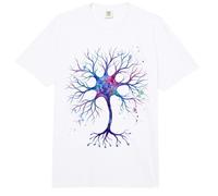 Neurobiología Neurona Acuarela Celular Ciencia del Cerebro Comfort Colors Adult Heavyweight T-Shirt