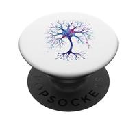 Neurobiología Neurona Acuarela Celular Ciencia del Cerebro PopSockets PopGrip Adhesivo
