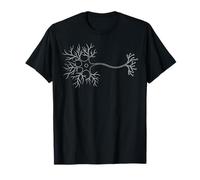 Neurobiología Neurona Línea Celular Arte Cerebro Ciencia Minimal Camiseta
