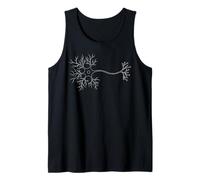 Neurobiología Neurona Línea Celular Arte Cerebro Ciencia Minimal Camiseta sin Mangas