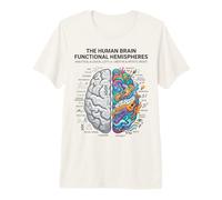 Neurociencia Cerebro Analítico vs Concepto de Mente Creativa Camiseta Premium