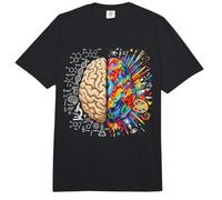 Neurociencia Cerebro Colorido Pensamiento Izquierdo y Derecho Comfort Colors Adult Heavyweight T-Shirt