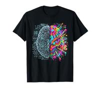 Neurociencia Cerebro Izquierda y Derecha Pensamiento Creatividad Lógica Camiseta