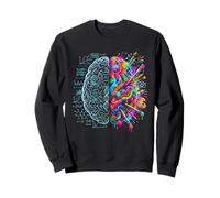 Neurociencia Cerebro Izquierda y Derecha Pensamiento Creatividad Lógica Sudadera