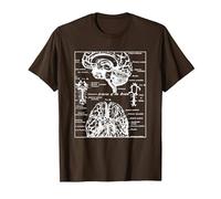Neurociencia Regalos Arterias del Cerebro Humano Camiseta, Hombre, Marrón, 3XL