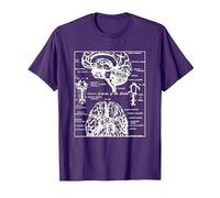 Neurociencia Regalos Arterias del Cerebro Humano Camiseta, Hombre, Morado, 3XL