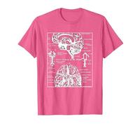 Neurociencia Regalos Arterias del Cerebro Humano Camiseta, Hombre, Rosa Jaspeado, XXL