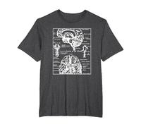 Neurociencia Regalos Arterias del Cerebro Humano Camiseta, Hombre Tallas Grandes, Jaspeado Oscuro, 6X Alto