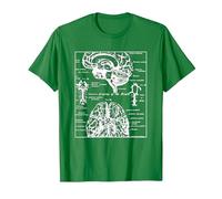 Neurociencia Regalos Arterias del Cerebro Humano Camiseta, Hombre, Verde Kelly, L