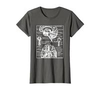 Neurociencia Regalos Arterias del Cerebro Humano Camiseta, Mujer, Asfalto, XL