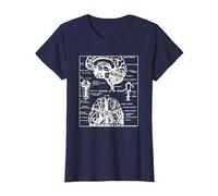 Neurociencia Regalos Arterias del Cerebro Humano Camiseta, Mujer, Azul Marino, 3XL