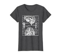 Neurociencia Regalos Arterias del Cerebro Humano Camiseta, Mujer, Jaspeado Oscuro, XXL