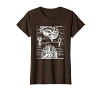 Neurociencia Regalos Arterias del Cerebro Humano Camiseta, Mujer, Marrón, XS