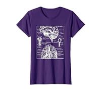 Neurociencia Regalos Arterias del Cerebro Humano Camiseta, Mujer, Morado, 3XL