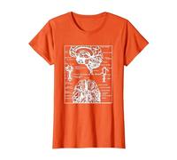 Neurociencia Regalos Arterias del Cerebro Humano Camiseta, Mujer, Naranja, M