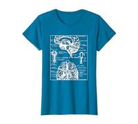 Neurociencia Regalos Arterias del Cerebro Humano Camiseta, Mujer, Zafiro, XL