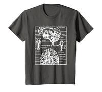 Neurociencia Regalos Arterias del Cerebro Humano Camiseta, Niños, Asfalto, 4 años