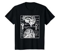Neurociencia Regalos Arterias del Cerebro Humano Camiseta, Niños, Negro, 2 años