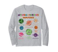 Neurodivergente Planet Space Lover Escuela Infantil Pre-K Manga Larga