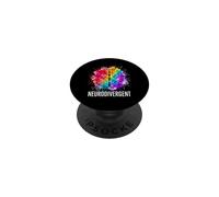 Neurodivergente Rainbow Splash Cerebro Arte Adulto PopSockets PopGrip Adhesivo