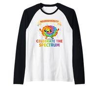 Neurodiversidad Espectro Cerebral Conciencia del Autismo TDAH Hombres Niños Camiseta Manga Raglan