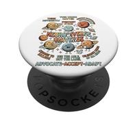 Neurodiversidad Planetas Retro Diseño Inclusión PopSockets PopGrip Adhesivo
