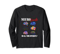 Neurodiversidad: todos pensamos de manera diferente: conciencia del autismo Manga Larga