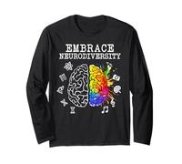 Neurodiversity Shirt | Embrace ADHD Autism ASD Tshirt Manga Larga