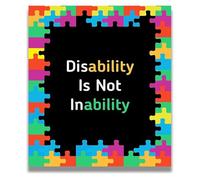 Neurodiversity Wall Art - Autism Acceptance Poster for Classroom, Therapy Office and Home(Unframed,08x12inch(20x30cm))