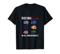 Neurodiversity We All Think Differently Autism Awareness Camiseta