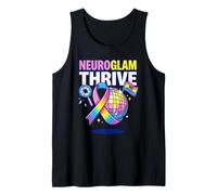 Neuroglam Prosperar Sin Disculpas Neurodiversidad Orgullo Actitud Camiseta sin Mangas