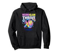 Neuroglam Prosperar Sin Disculpas Neurodiversidad Orgullo Actitud Sudadera con Capucha