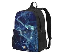Neurología de células cerebrales en 3D,Mochila con bolsillos, mochila informal para el día a día, resistente al agua, ideal para la escuela, viajes