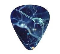 Neurología de neuronas y células cerebrales en 3D,12 púas de guitarra, 3 grosores diferentes para guitarra acústica, bajo y ukelele