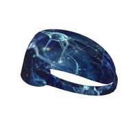 Neurología de neuronas y células cerebrales en 3D,Banda Deportiva para el Sudor Unisex, Multiusos, elástica para el Pelo