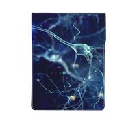 Neurología de neuronas y células cerebrales en 3D,Funda de Cuero PU para portátil, Funda para portátil, Funda para portátil, maletín para Tableta
