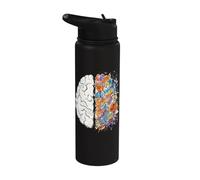 Neurólogo, cerebro, izquierda, y, derecho, pensamiento, creatividad, concepto Stainless Steel Insulated Water Bottle