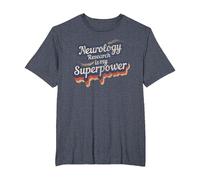 Neurology Research Is My Superpower Camiseta Neurología Camiseta, Hombre Tallas Grandes, Azul Jaspeado, 2X Alto