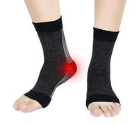 Neuropathy Socks Compression Socks for Women and Men Plantar Fasciitis Relief Socks Provides Ankle Support Foot Brace Heel Pain Relief Black 1 Pairs L-XL